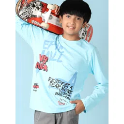 V-Mart Boys Typography Printed Round Neck Cotton T-shirt-picture-23