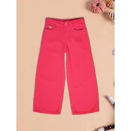V-Mart Girls Cotton Regular Fit Mid-Rise Light Fade Jeans-picture-42