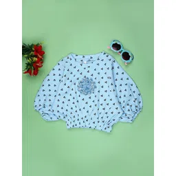 V-Mart Girls Floral Printed Cotton Top-picture-22