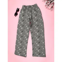 V-Mart Girls Graphic Printed Mid-Rise Lounge Pants-picture-33