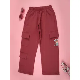 V-Mart Girls Graphic Printed Mid-Rise Lounge Pants-picture-34