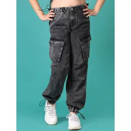 V-Mart Girls Low Distress Light Fade Stretchable Jeans-picture-40