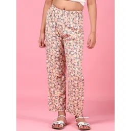 V-Mart Girls Printed Cotton Mid-Rise Trousers-picture-25