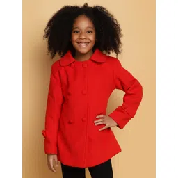 V-Mart Girls Spread Collar Long Sleeve Lightweight Cotton Tailored Jacket-picture-10