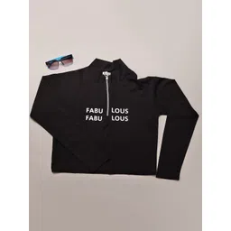 V-Mart Girls Typography Printed High Neck Cotton T-shirt-picture-24