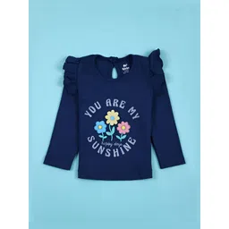 V-Mart Girls Typography Printed Round Neck Cotton T-shirt-picture-25