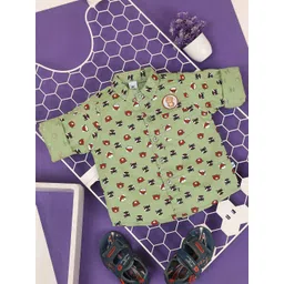 V-Mart Kids Conversational Printed Cotton Casual Shirt-picture-36