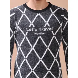 V-Mart Men Argyle Colourblocked Pullover image 3