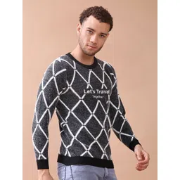 V-Mart Men Argyle Colourblocked Pullover image 5