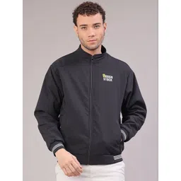 V-Mart Men Brand Logo Lightweight Bomber Jacket-picture-10