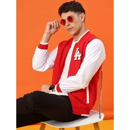 V-Mart Men Colourblocked Bomber with Patchwork Jacket-picture-26