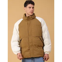 V-Mart Men Colourblocked Lightweight Puffer Jacket-picture-23