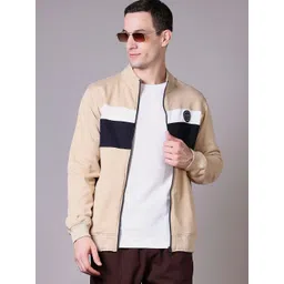 V-Mart Men Colourblocked Mock Collar Sweatshirt-picture-39