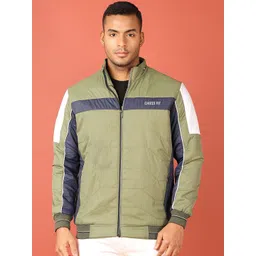 V-Mart Men Colourblocked Padded Jacket with Patchwork-picture-32