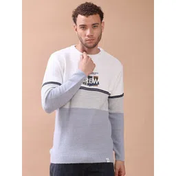 V-Mart Men Colourblocked Pullover-picture-28