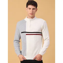V-Mart Men Colourblocked Pullover-picture-27