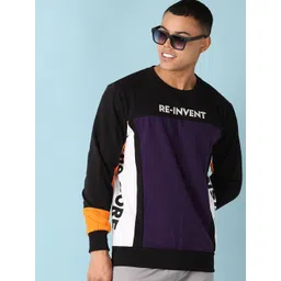 V-Mart Men Colourblocked Round Neck Cotton Pullover Sweatshirt-picture-41