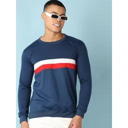 V-Mart Men Colourblocked Round Neck Cotton Pullover Sweatshirt-picture-44
