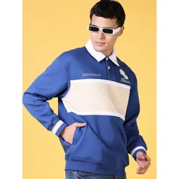 V-Mart Men Colourblocked Sweatshirt-picture-28