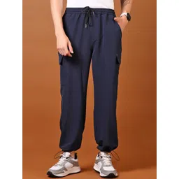 V-Mart Men Cotton Regular Fit Joggers Trousers-picture-30