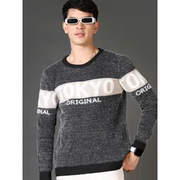V-Mart Men Cotton Typography Printed Pullover-picture-27