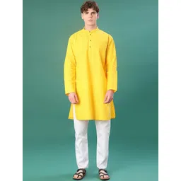 V-Mart Men Ethnic Motifs Regular Kurta with Pyjamas-picture-27