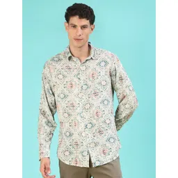 V-Mart Men Geometric Printed Spread Collar Casual Shirt-picture-19