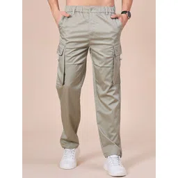 V-Mart Men Mid Rise Regular Fit Cargos Trousers-picture-37