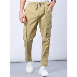 V-Mart Men Mid Rise Regular Fit Cotton Cargos Trousers-picture-19
