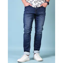 V-Mart Men Mid-Rise Slim Fit Light Fade Cotton Jeans-picture-19