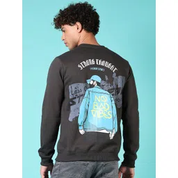 V-Mart Men Printed Fleece Round Neck Sweatshirt-picture-33