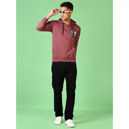 V-Mart Men Printed Hooded Sweatshirt image 3