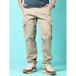 V-Mart Men Regular Fit Cotton Cargos Trousers-picture-14