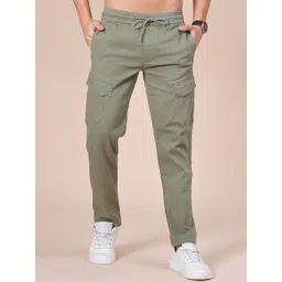 V-Mart Men Regular Fit Mid-Rise Cotton Cargos Trousers-picture-15