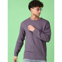 V-Mart Men Self Design Round Neck Pullover-picture-15