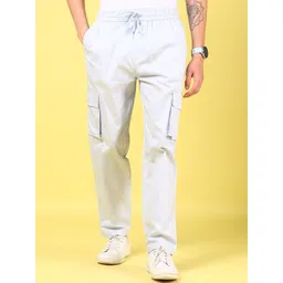 V-Mart Men Solid Regular Fit Mid-Rise Cotton Cargos Trousers-picture-21