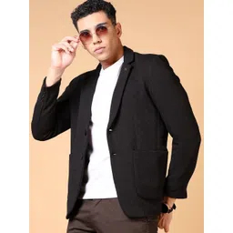 v-mart Men Solid Single Breasted Casual Blazer-picture-36