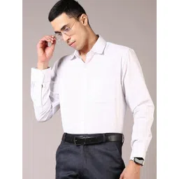 V-Mart Men Spread Collar Grid Tattersall Checked Formal Shirt-picture-19