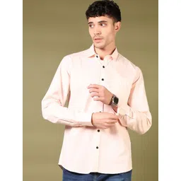 V-Mart Men Spread Collar Solid Cotton Casual Shirt-picture-36
