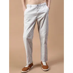 V-Mart Men Striped Slim Fit Mid-Rise Chinos-picture-39