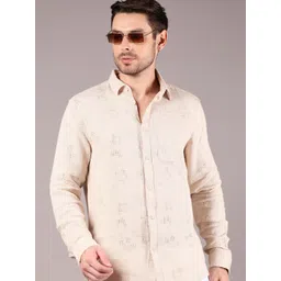 V-Mart Men Textured Spread Collar Casual Shirt-picture-20