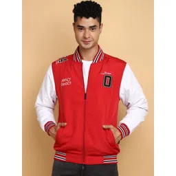 V-Mart Typography Printed Mandarin Collar Cotton Bomber Jacket-picture-20