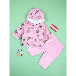 V-Mart Unisex Kids Graphic Printed Hooded Casual Pure Cotton Shirt With Capris-picture-36