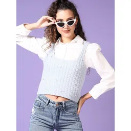 V-Mart Women Cable Knit Pullover with Embellished Detail-picture-25