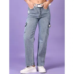 V-Mart Women Cotton Low Distress Light Fade Jeans-picture-33