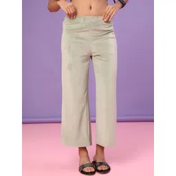 V-Mart Women Cotton Mid-Rise Trousers-picture-11