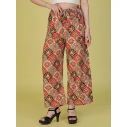 V-Mart Women Ethnic Motifs Printed Wide Leg Ethnic Palazzos-picture-34