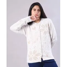 v-mart Women Floral Pattern Button-Down Cardigan-picture-44