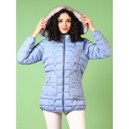 V-Mart Women Hooded Solid Cotton Casual Parka Jacket-picture-35