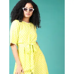 V-Mart Women Polka Dot Printed Midi Dress-picture-10